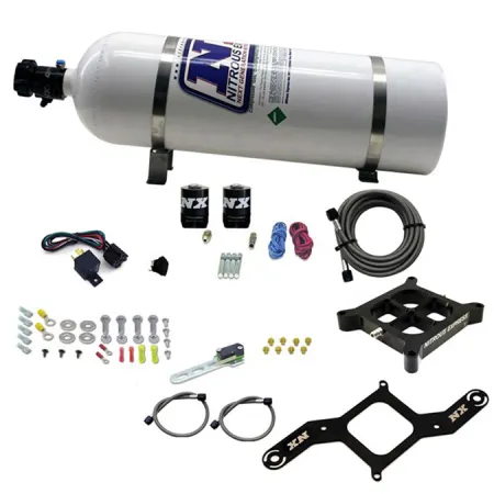 4150 Billet Crossbar Plate System Single Stage 50-300Hp with 15Lb Bottle Nitrous Express NX 63040-15