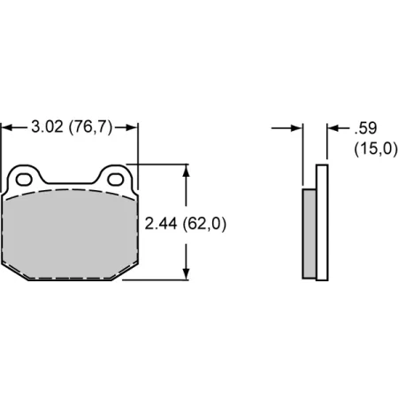 Klocki hamulcowe Wilwood 150-10-D0961K BP-10 D961 Street Performance Racing Pads .59