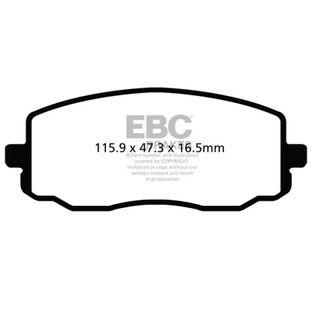 DPX2050 Klocki hamulcowe ULTIMAX2 EBC Brakes Hyundai KIA Picanto NAZA Suria i10 i20 PB