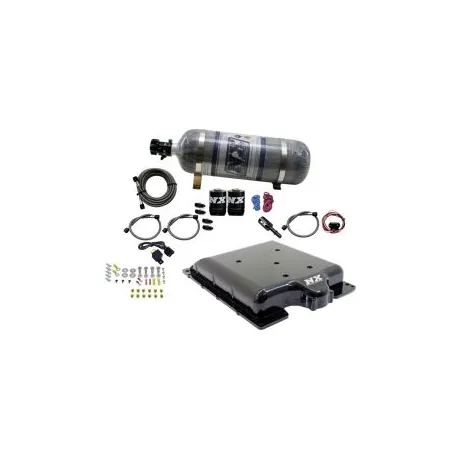 Billet Supercharger Lid with Integrated Nitrous with 12Lb Carbon Bottle for Dodge Hellcat / Demon Nitrous Express NX 20972-12