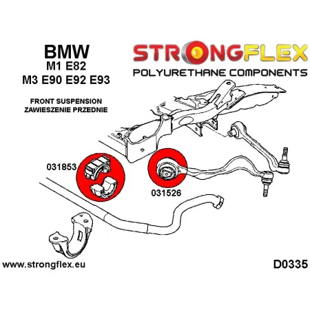031853A: Tuleja stabilizatora przedniego SPORT BMW e82
