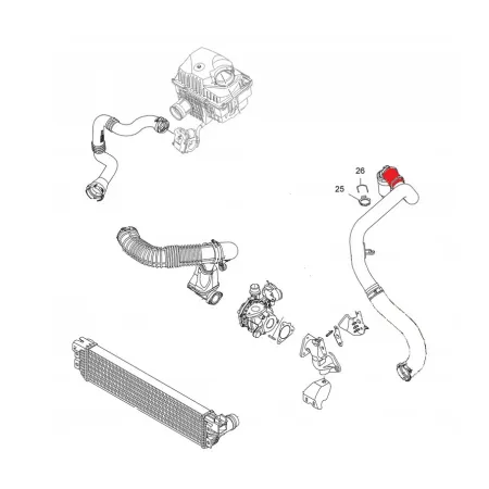 Przewód silikonowy Intercoolera FMIC.EU OPEL MOVANO B RENAULT MASTER III 2.3D 144600828R