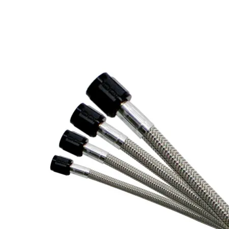 6AN (8Ft) Stainless Steel Braided Hose (Black Ends) Nitrous Express NX 12096