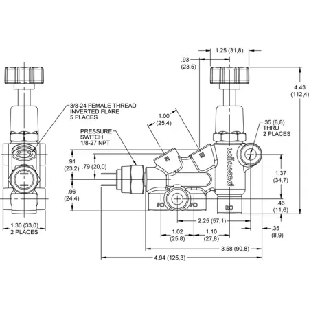 Korektor siły hamowania z pokrętłem Wilwood 260-11179