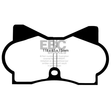 DP4180R Klocki hamulcowe YELLOWSTUFF EBC Brakes DE TOMASO Pantera Fiat Dino Maserati Bora Kyalami Merak DE TOMASO Pantera Fiat Dino Maserati Bora Mera