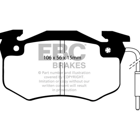 DP489/2 Klocki hamulcowe ULTIMAX2 EBC Brakes Renault Twingo 5 Renault COMMERCIAL 5 Van