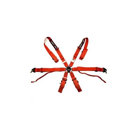 DriftShop 6 Point Harness Red FIA Approved 8853