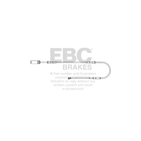 EFA136 Czujnik zużycia klocków hamulcowych EBC Brakes BMW 1 Series E81 116 1 Series E81 118 1 Series E81 120 1 Series E81 123 1 Series E81 130 1 Serie