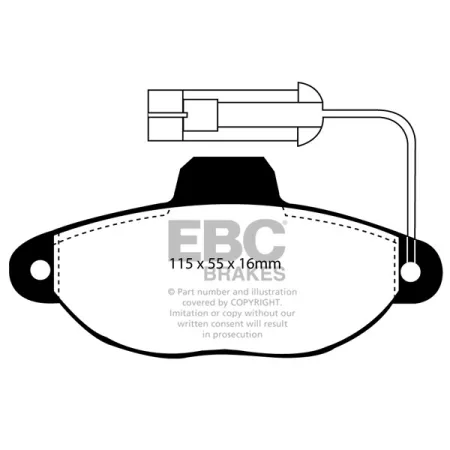 DP945 Klocki hamulcowe ULTIMAX2 EBC Brakes Fiat Panda Punto Punto Selecta Fiat COMMERCIAL Punto Van ZASTAVA 1