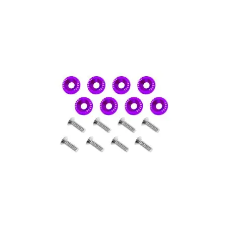 Ozdobne śrubki i podkładki JRspec Fender Washer fioletowe