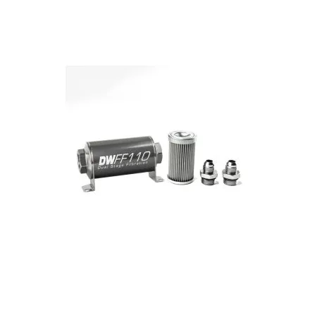 DeatschWerks In-Line Fuel Filter Kit -8AN 10 Micron 110mm