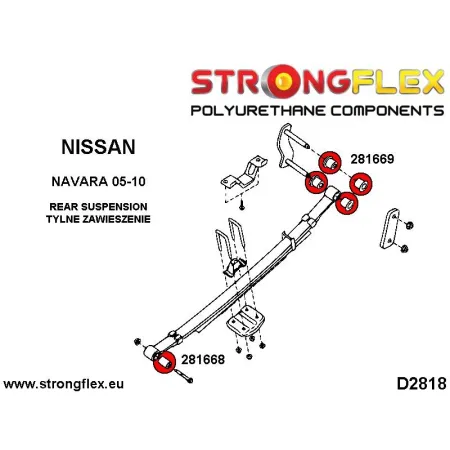281669A: Tuleja wieszaka resora SPORT Nissan Navara D40