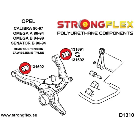 131691A: Tuleja wahacza tylnego niecentryczna SPORT Opel Calibra