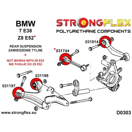 031197A: Tuleja wahacza tylnego dolnego przednia SPORT BMW e38