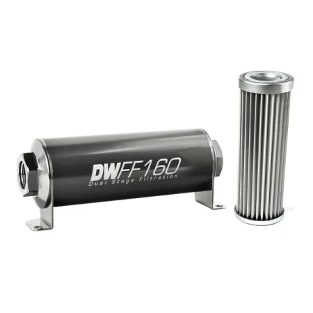 DeatschWerks In-Line Fuel Filter Kit -10AN Female 5 Micron 160mm