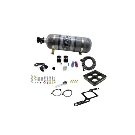 4500 Billet Crossbar Plate System Single Stage 100-500Hp with 12Lb Carbon Bottle Nitrous Express NX 63570-12