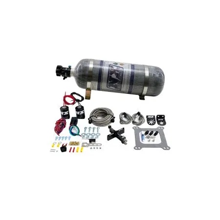 4150 Covert Crossbar Plate System Pro-Power 100-500Hp with 12Lb Carbon Bottle Nitrous Express NX 63541-12