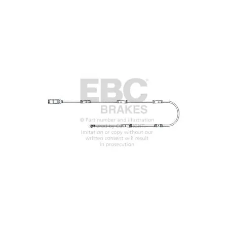 EFA159 Czujnik zużycia klocków hamulcowych EBC Brakes BMW 5 Series F10 518 5 Series F10 520 5 Series F10 523 5 Series F10 525 5 Series F10 528 5 Serie