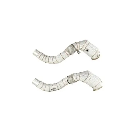 Downpipe FMC.Pro BMW F15 F16 X5 50ix X6 50ix 4.0 4.4L N63B 2015- z katalizatorem i osłoną termoizolacyjną inconel