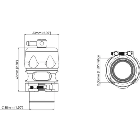 Zawór Blow off BOV Turbosmart TS-0205-1131 Vee-Port PRO Universal