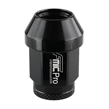 Kuta nakrętka aluminiowa do kół FMIC.Pro M12x1.5 Czarna 1 szt.  stożkowa przelotowa 7075-T6