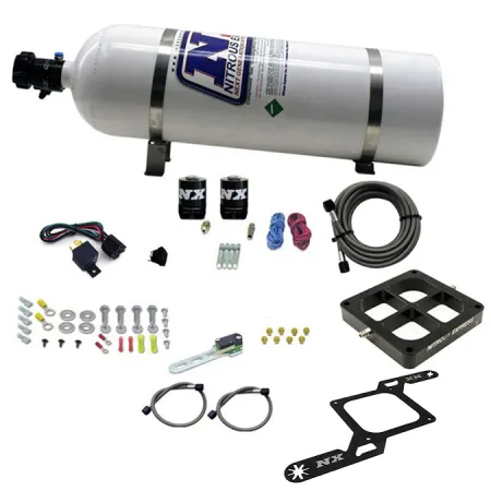 4500 Billet Crossbar Plate System Single Stage 50-300Hp with 15Lb Bottle Nitrous Express NX 63070-15