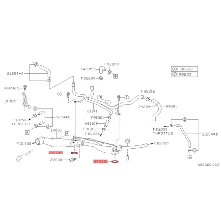 O-Ring mostka wodnego blok silnika 806933080 Subaru EJ
