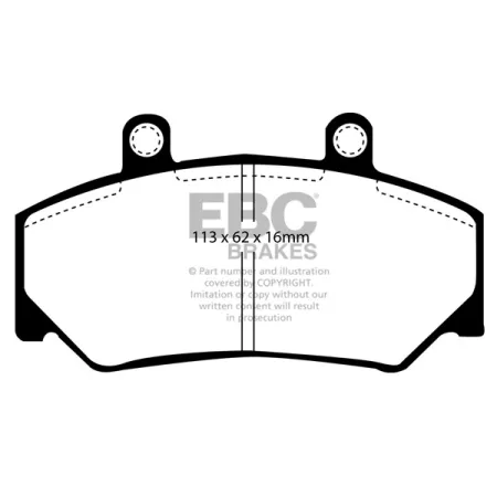 DP2800 Klocki hamulcowe GREENSTUFF EBC Brakes UMM Alter II Alter Trofeu Volvo 740 760 780 940 960 Volvo 740 760 780 960 94