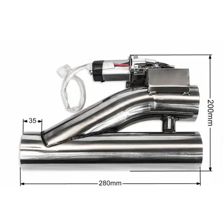 Elektroniczna przepustnica wydechu 63mm sterowana przełącznikiem