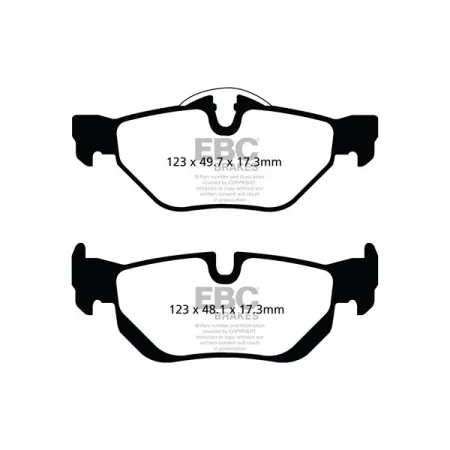 DP52069NDX Klocki hamulcowe BLUESTUFF NDX EBC Brakes BMW 1 Series E81 120 1 Series E81 123 1 Series E81 130 1 Series E82 Coupe 120 1 Series E82 Coupe