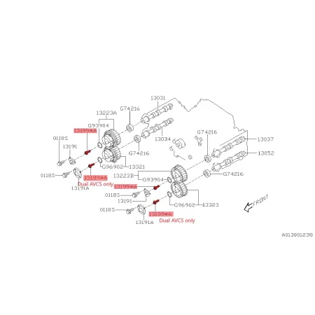 Śruba koła rozrządu AVCS OEM Subaru Impreza Forester Legacy DOHC