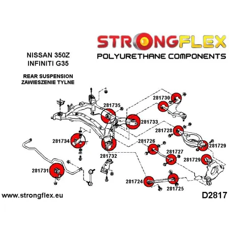 281731A: Tuleja stabilizatora tylnego SPORT Nissan 350Z
