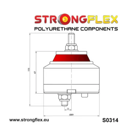 031762B: Poduszka silnika BMW E36 E46 Z3 Z4 BMW e36