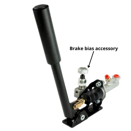 Hydrauliczny Kompaktowy Hamulec Ręczny Pionowy RacingPedalBoxes - Czarny