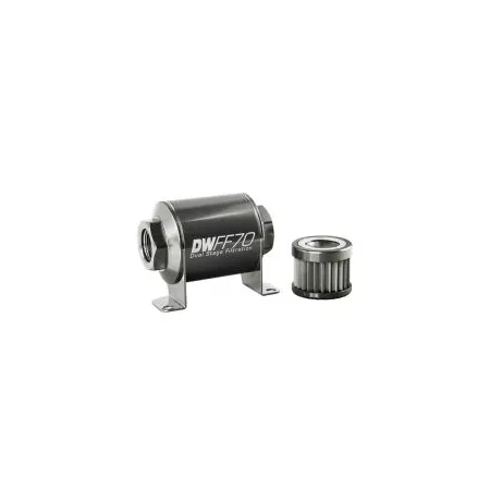 DeatschWerks In-Line Fuel Filter Kit -10AN Female 10 Micron 70mm