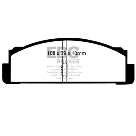 DP4130R Klocki hamulcowe YELLOWSTUFF EBC Brakes AUTOBIANCHI A111 Primula CG C1300 Fiat 124 124 Special 124 Coupe 124 Spider 125 131 132 X1/9 FSO 125P