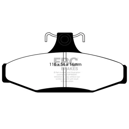 DP41501R Klocki hamulcowe YELLOWSTUFF EBC Brakes Ford Australia and New Zealand Fairlane BA Fairlane BA XR Fairlane BA 11 Fairlane BA 11 XR Falcon EL