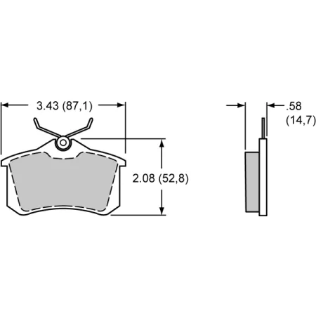 Klocki hamulcowe Wilwood 150-10-D0340K BP-10 D340 Street Performance Racing Pads .58