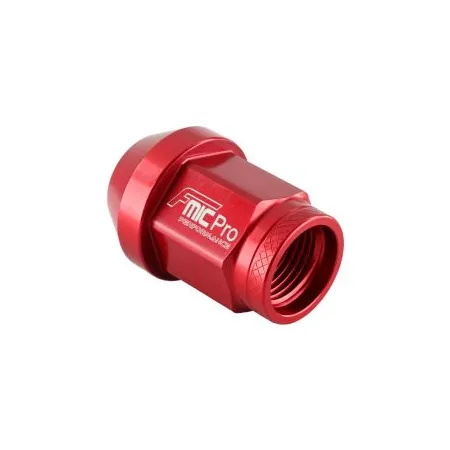Kuta nakrętka aluminiowa do kół FMIC.Pro M14x1.5 Czerwona 1 szt.  stożkowa przelotowa 7075-T6