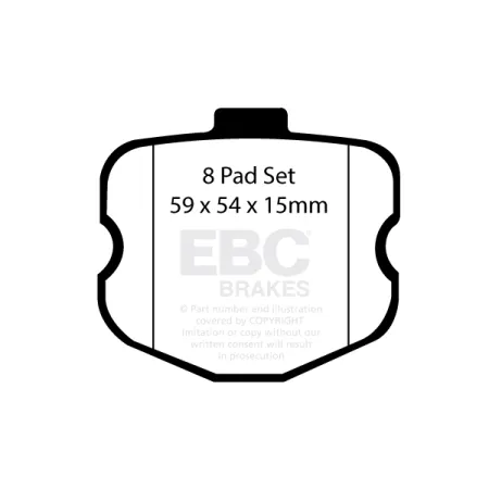 DP51771/2NDX Klocki hamulcowe BLUESTUFF NDX EBC Brakes Chevrolet Corvette C6 Z06 Chevrolet Corvette C6 Ford Australia and New Zealand Falcon FG Corvet