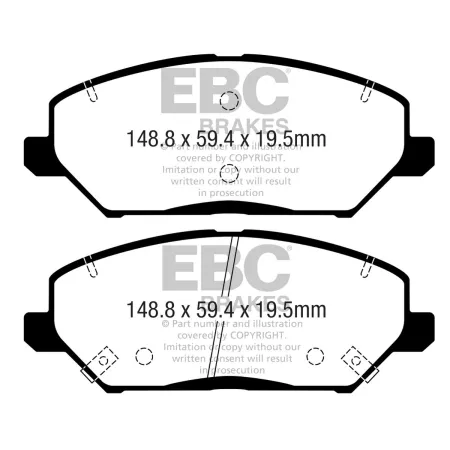 DP42362R Klocki hamulcowe YELLOWSTUFF EBC Brakes Hyundai KIA Ceed CD ProCeed CD XCeed i30 PD