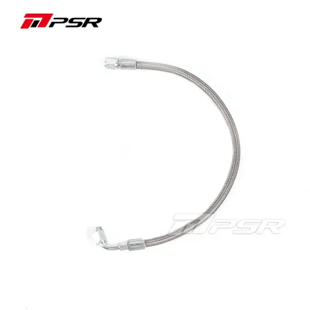 Pulsar PSR Universal Performance Turbo Oil Feed Line 4AN - 4AN 90 Degree Straight Steel Braided 43cm
