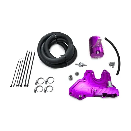Oil Catch Can Kit Small Purple 17 mm RTMG Performance for 1.8 / 2.0 TSI EA888.3