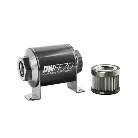 DeatschWerks In-Line Fuel Filter Kit -10AN Female 10 Micron 70mm