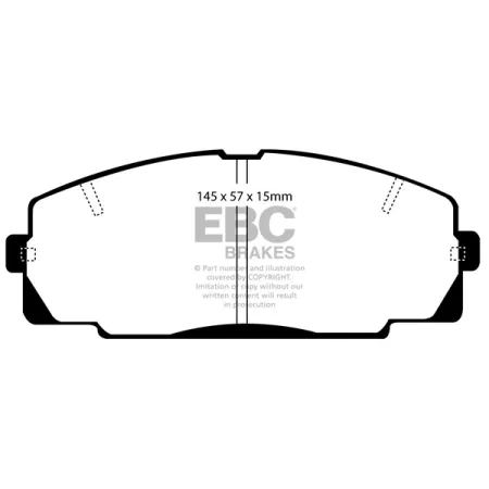 DP722 Klocki hamulcowe ULTIMAX2 EBC Brakes Toyota Granvia Toyota COMMERCIAL Dyna Dyna 300 Dyna 350 HiAce LH102 HiAce LH112 HiAce LH61 HiAce LXH12 HiAc