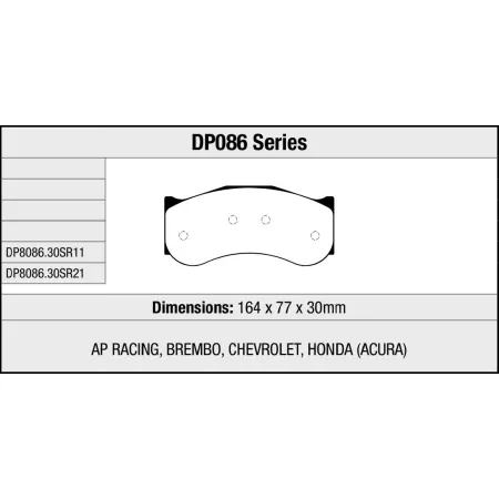 DP8086.30SR21 Sportowe klocki hamulcowe Sintered SR21™ EBC Brakes