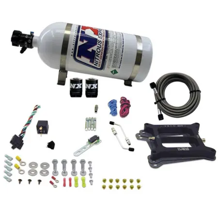4150 Conventional Plate System Alcohol Stage 6 50-300Hp with 10Lb Bottle Nitrous Express NX 30045-10