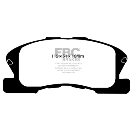 DP1217 Klocki hamulcowe ULTIMAX2 EBC Brakes Daihatsu Move Sirion YRV PERODUA Kenari