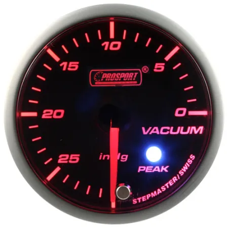 Wskaźnik Prosport Podciśnienie seria Stepper Motor Peak 52mm bursztynowy