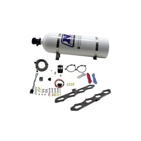 Dry Direct Port Plate System with 15Lb Bottle for Ford Coyote Engine Nitrous Express NX 20957-15
